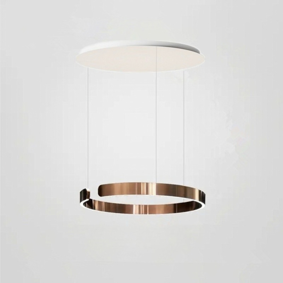 Floating Halo Ring LED Pendant | Modern Stainless Steel Ring Chandelier for Dining Room