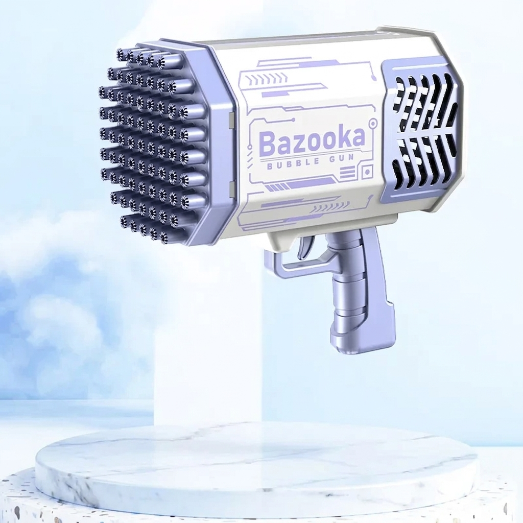 Bazooka Bubble Machine – 69 Hole Electric Launcher for Outdoor Summer Fun