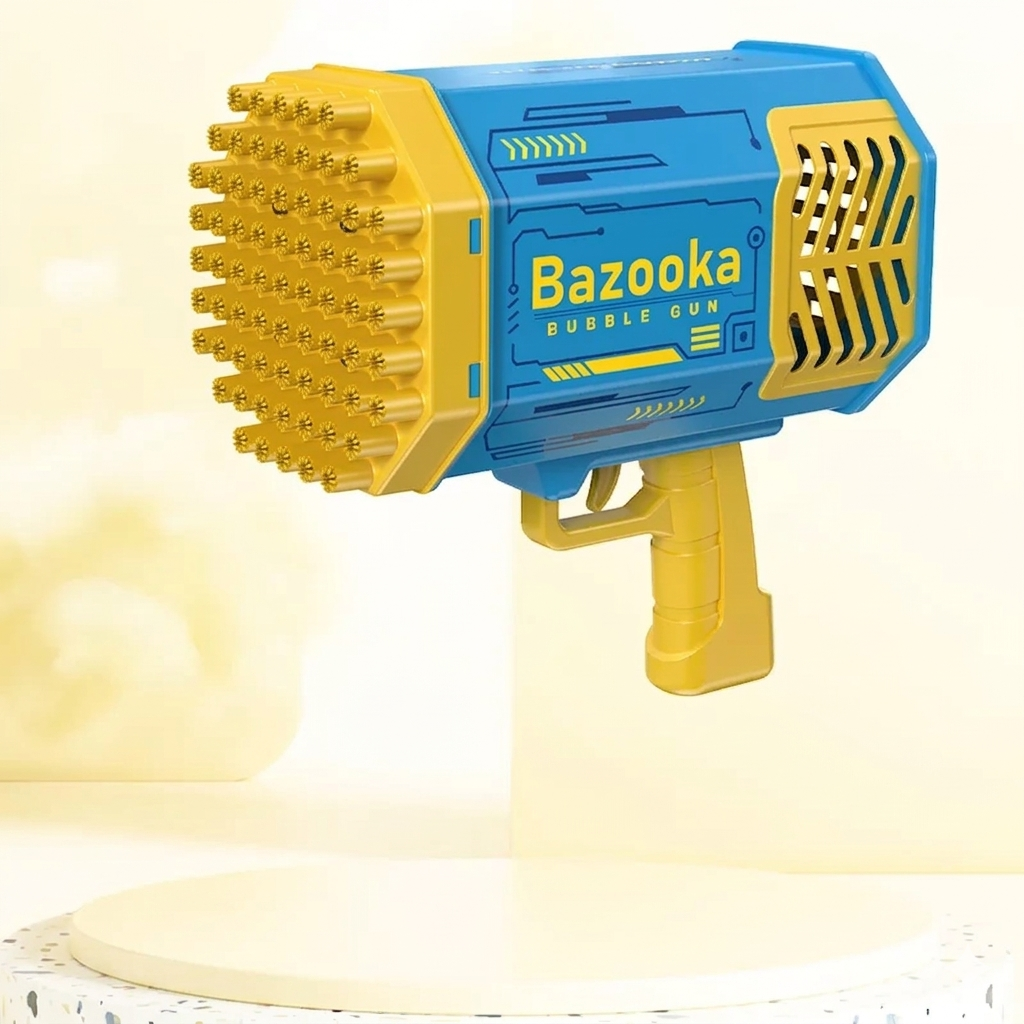 Bazooka Bubble Machine – 69 Hole Electric Launcher for Outdoor Summer Fun
