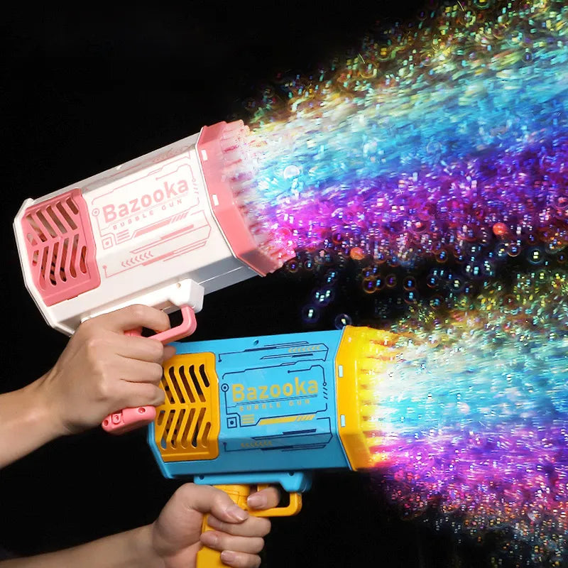 Bazooka Bubble Machine – 69 Hole Electric Launcher for Outdoor Summer Fun