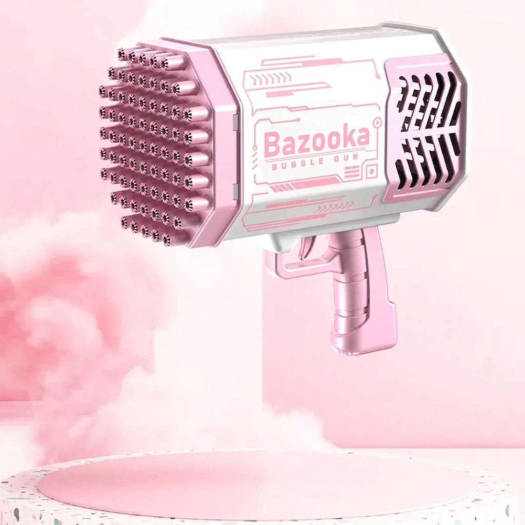 Bazooka Bubble Machine – 69 Hole Electric Launcher for Outdoor Summer Fun