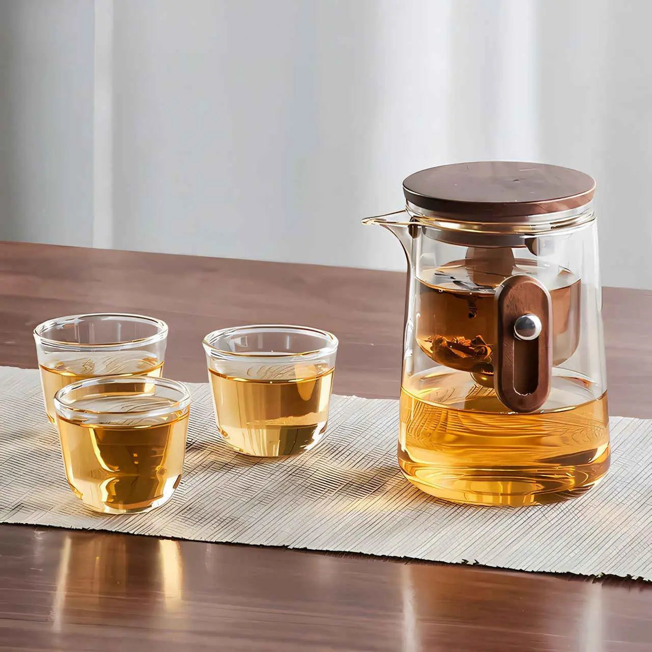 Compact Travel Tea Set – Lightweight Borosilicate Glass with Advanced Filtration 1