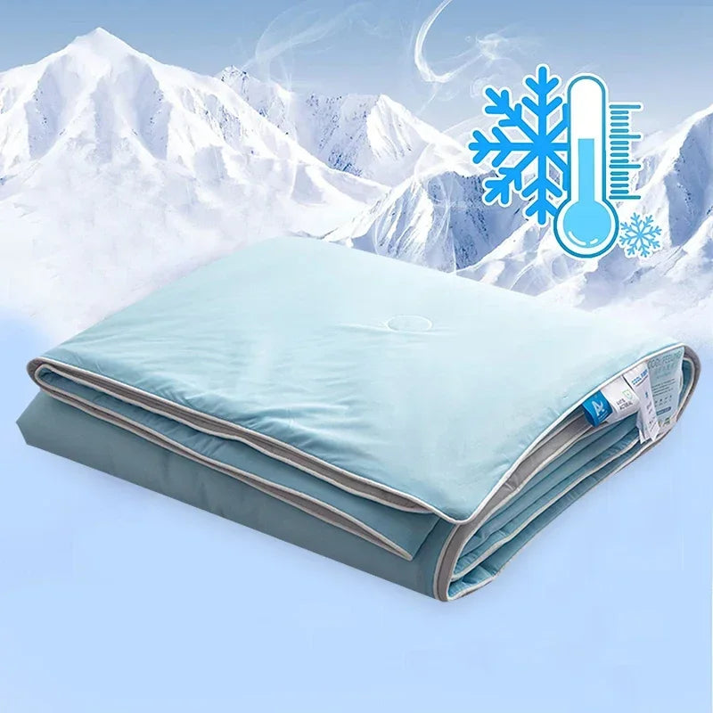Cooling Summer Blanket – Lightweight Ice Silk Comforter with Double-Sided Cooling 0