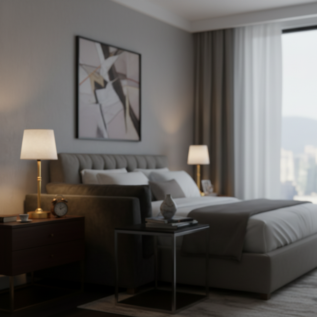 Cordless Table Lamp LED Portable Rechargeable with Fabric Shade