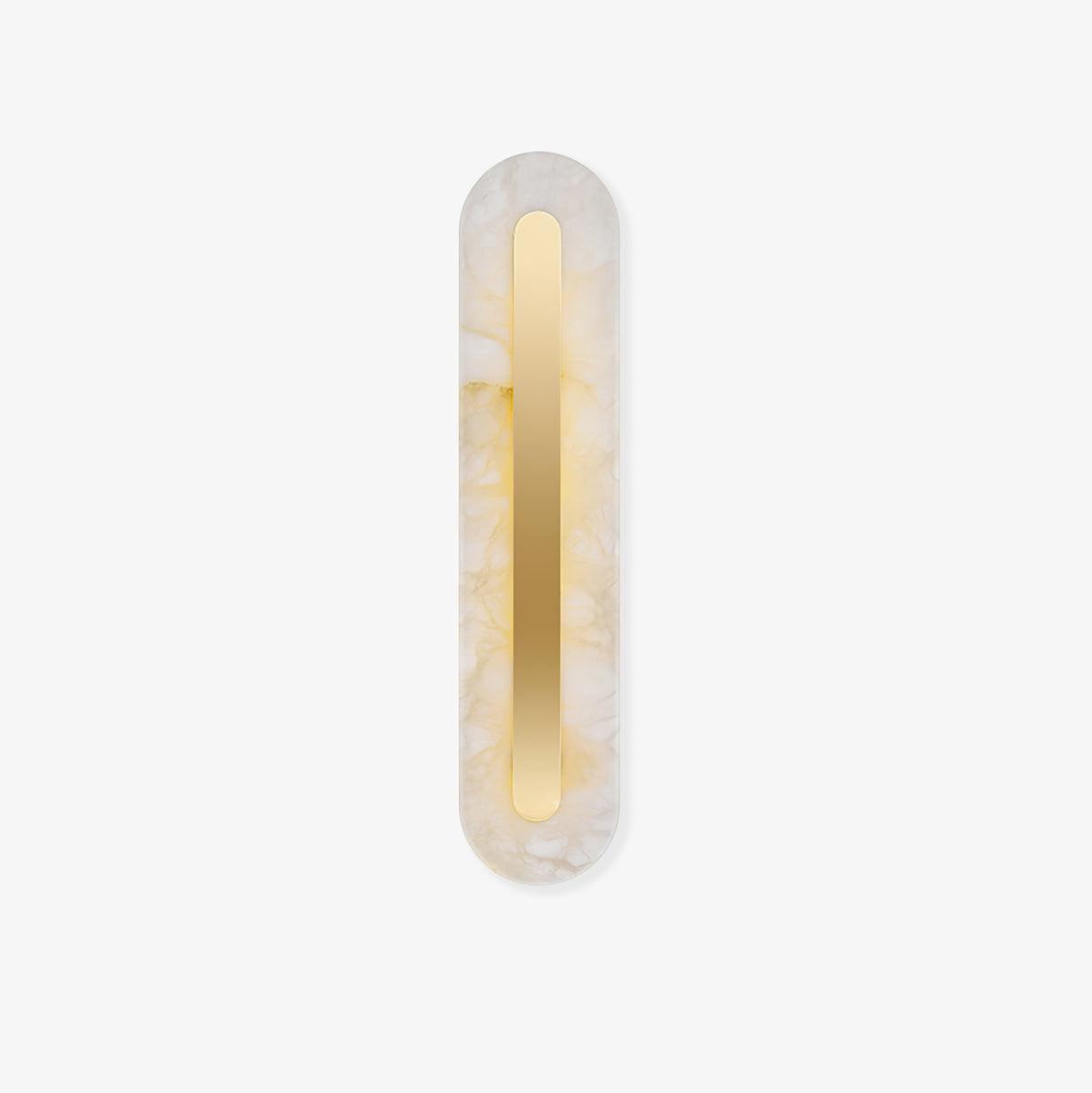 Elegant Alabaster Wall Sconce – Versatile Indoor Lighting Fixture with Brass Accents 3