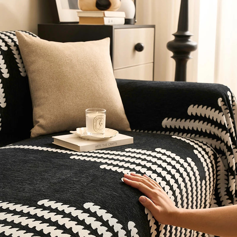 Elegant Chenille Sofa Cover – Soft, Durable, and Versatile Protection 3