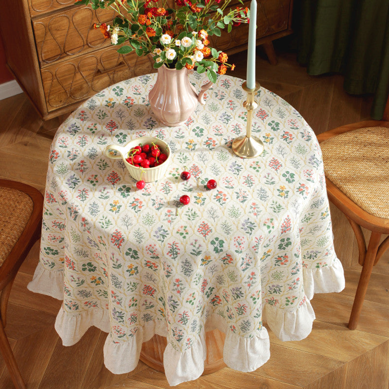 Elegant Floral Tablecloth – Premium Fabric with Rustic Design and Easy Care 3