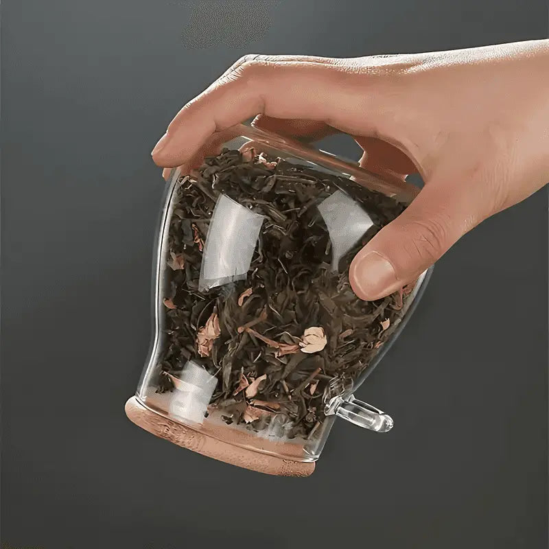 Elegant Glass Storage Jar with Bamboo Lid – Airtight Freshness for Coffee and Tea 4