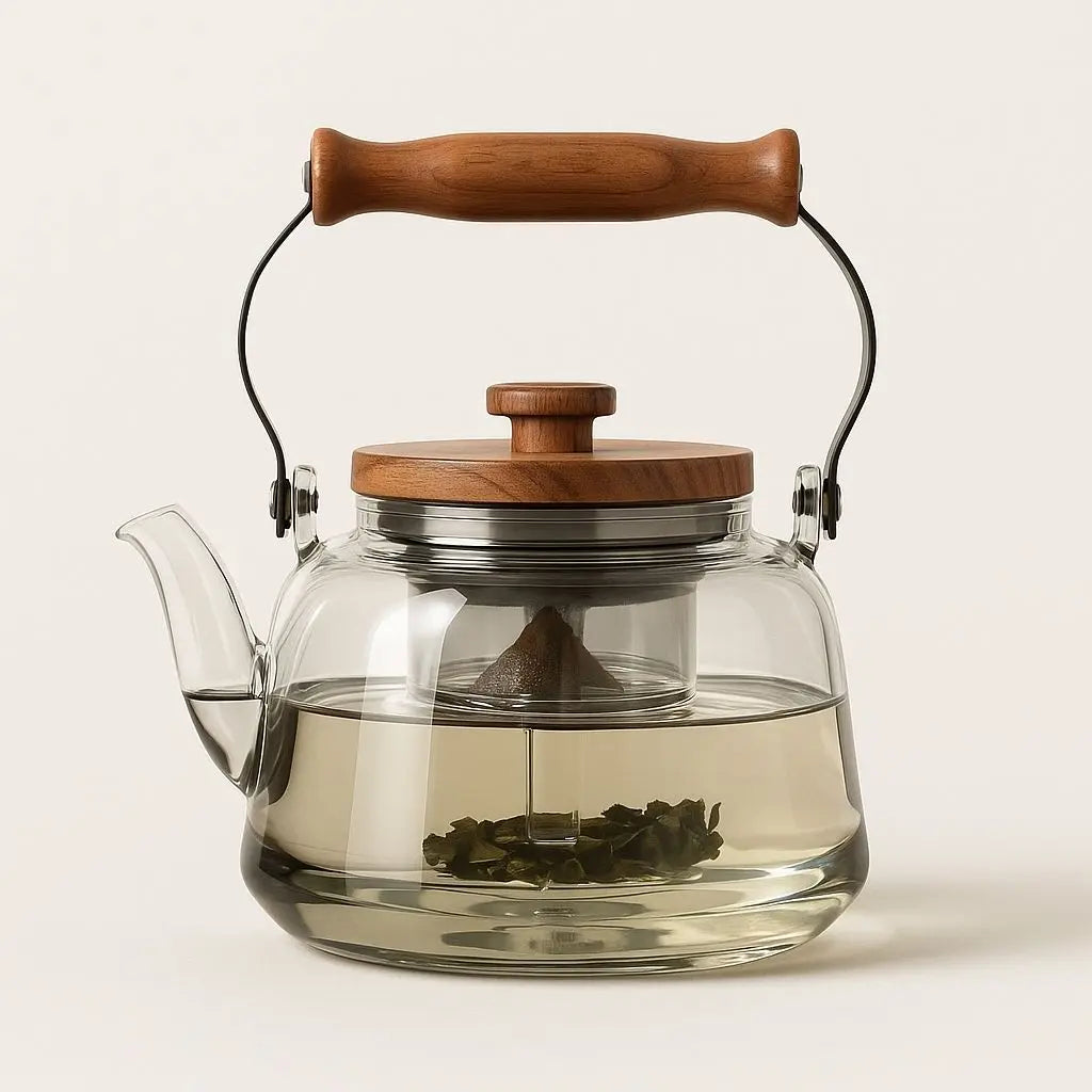 Elegant Glass Teapot with Infuser – Heat-Resistant Borosilicate Design 0