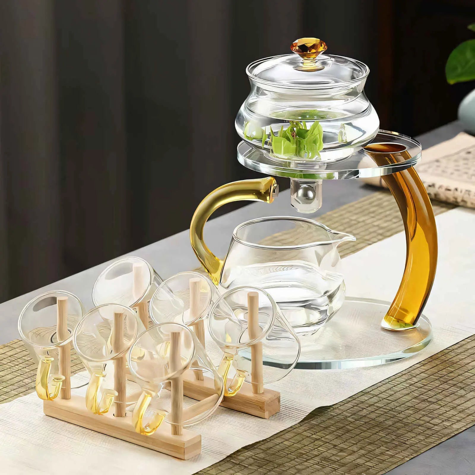 Elegant Glass Teapot with Infuser – Magnetic Filtration and Heat-Resistant Design 6