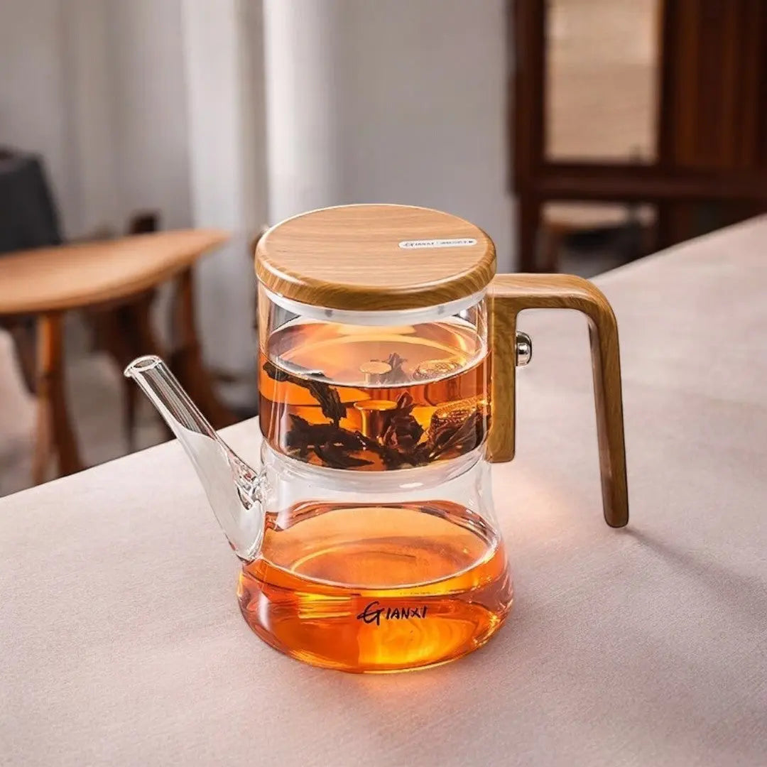 Elegant Glass Teapot with Magnetic Filtration System – Durable Borosilicate Design 1