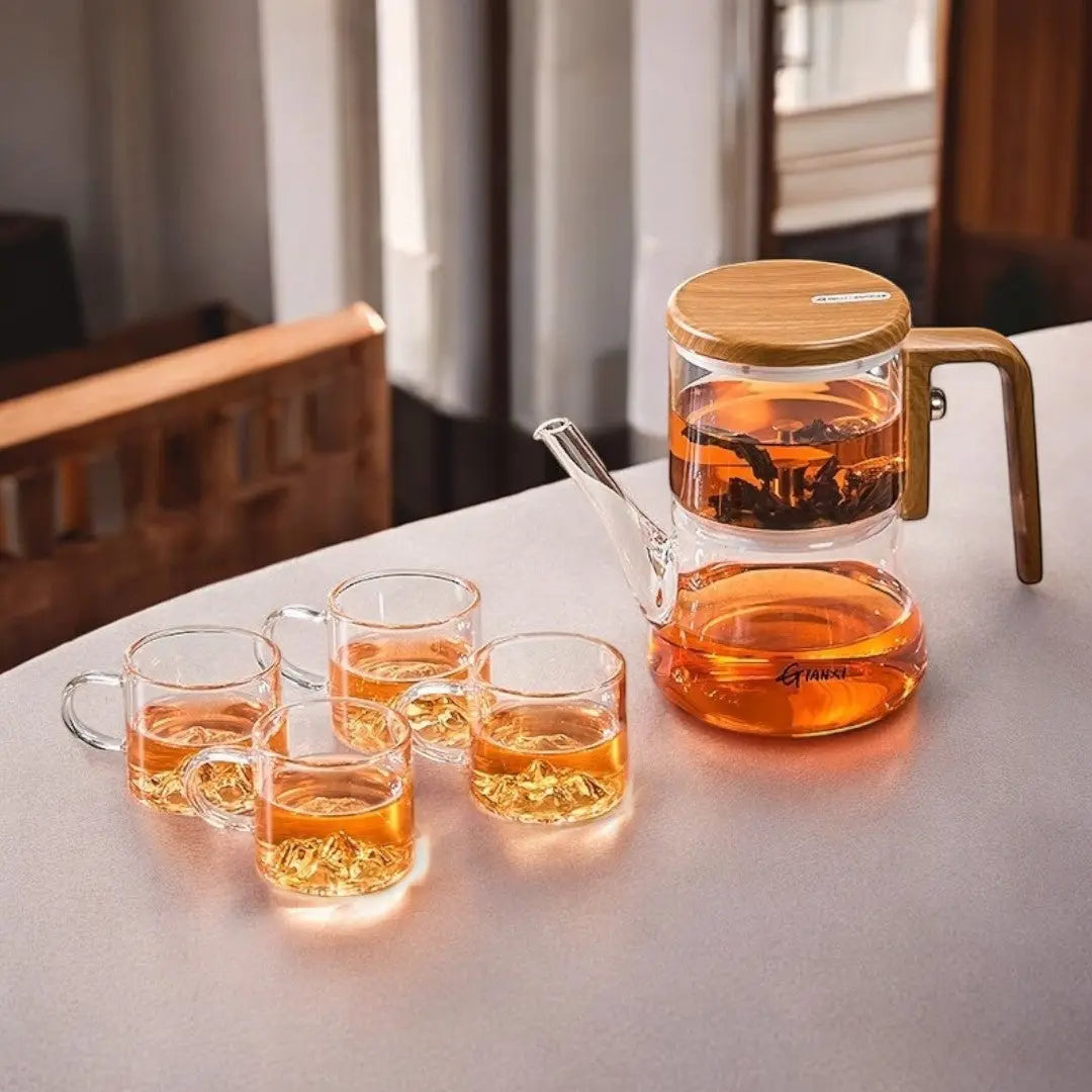 Elegant Glass Teapot with Magnetic Filtration System – Durable Borosilicate Design 3