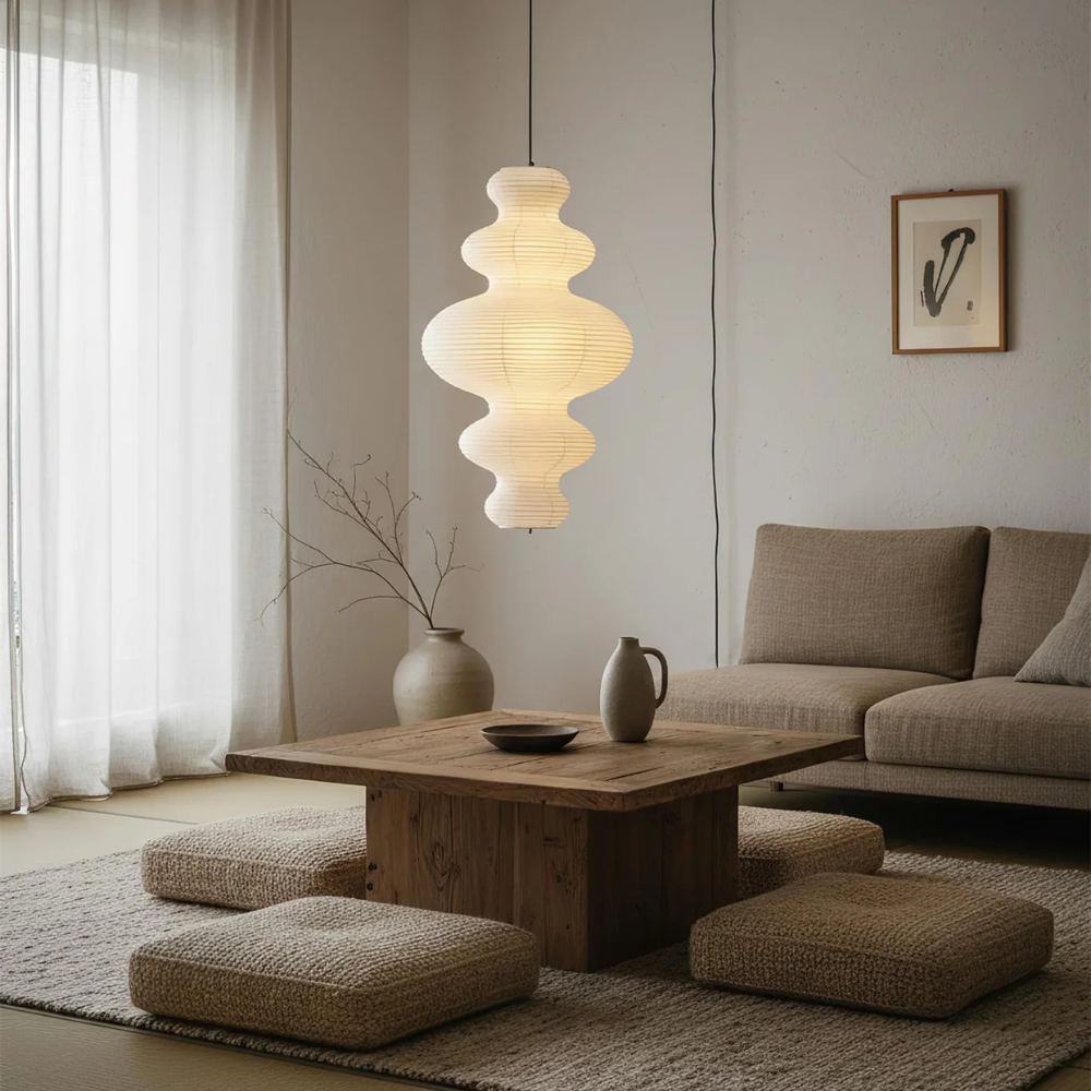 Elegant Handcrafted Rice Paper Pendant Lamp – Unique Kitchen Pendant Lighting Fixture 2