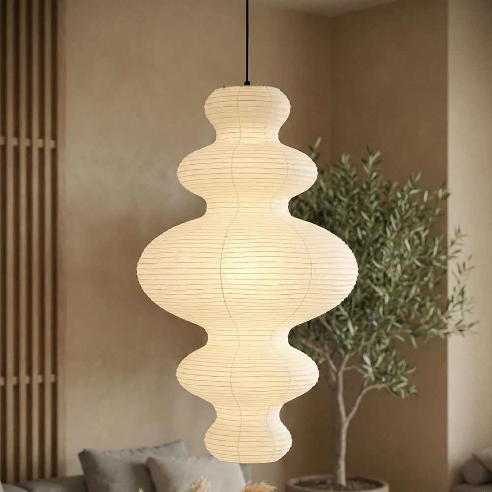 Elegant Handcrafted Rice Paper Pendant Lamp – Unique Kitchen Pendant Lighting Fixture 4