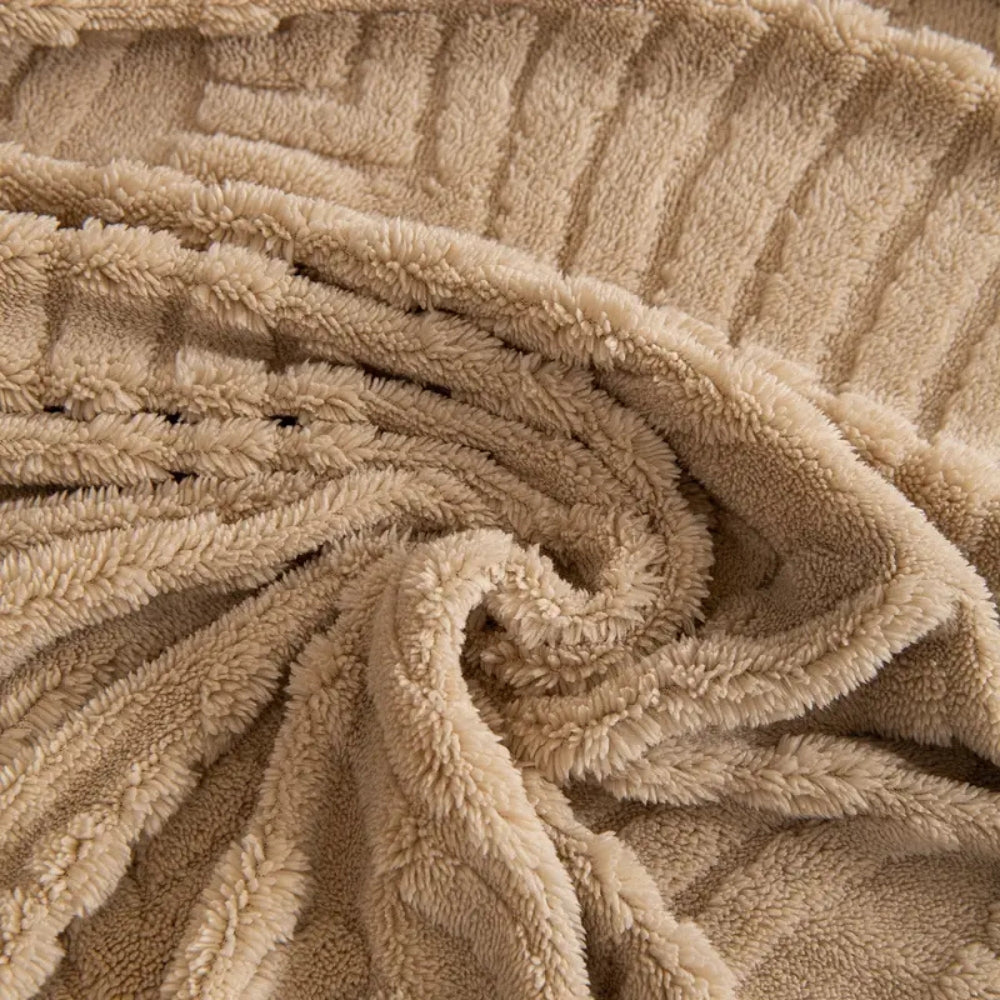 Elegant Herringbone Fleece Sofa Cover – Cozy, Stylish, Pet-Friendly Protection 8