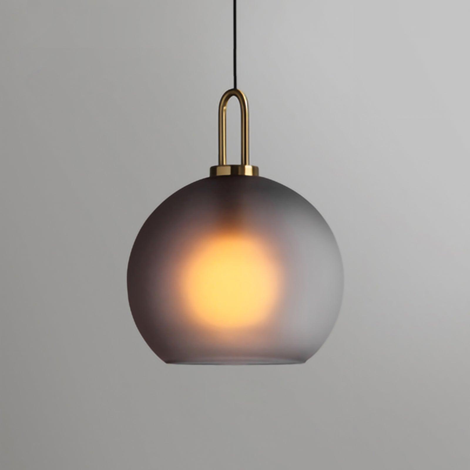 Elegant Modern Glass Pendant Light – Adjustable Height, Textured Metal Finish 9