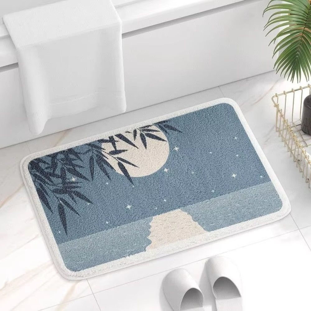 Elegant Night Sky Bath Mat – Soft Microfiber Blend for Absorbent Comfort 1