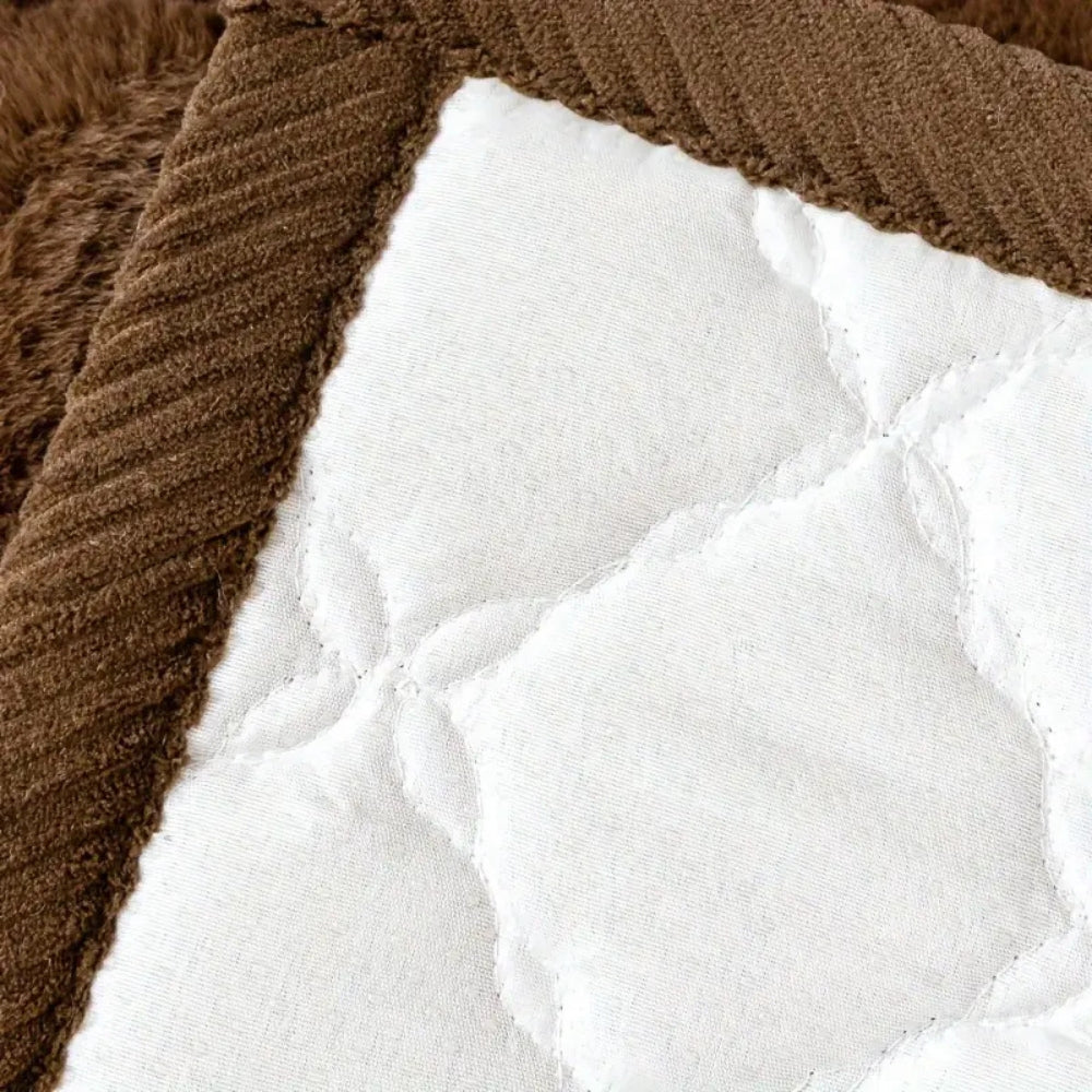 Elegant Plush Sofa Cover – Soft Microfiber Blend with Diamond Stitching and Non-Slip Backing 6