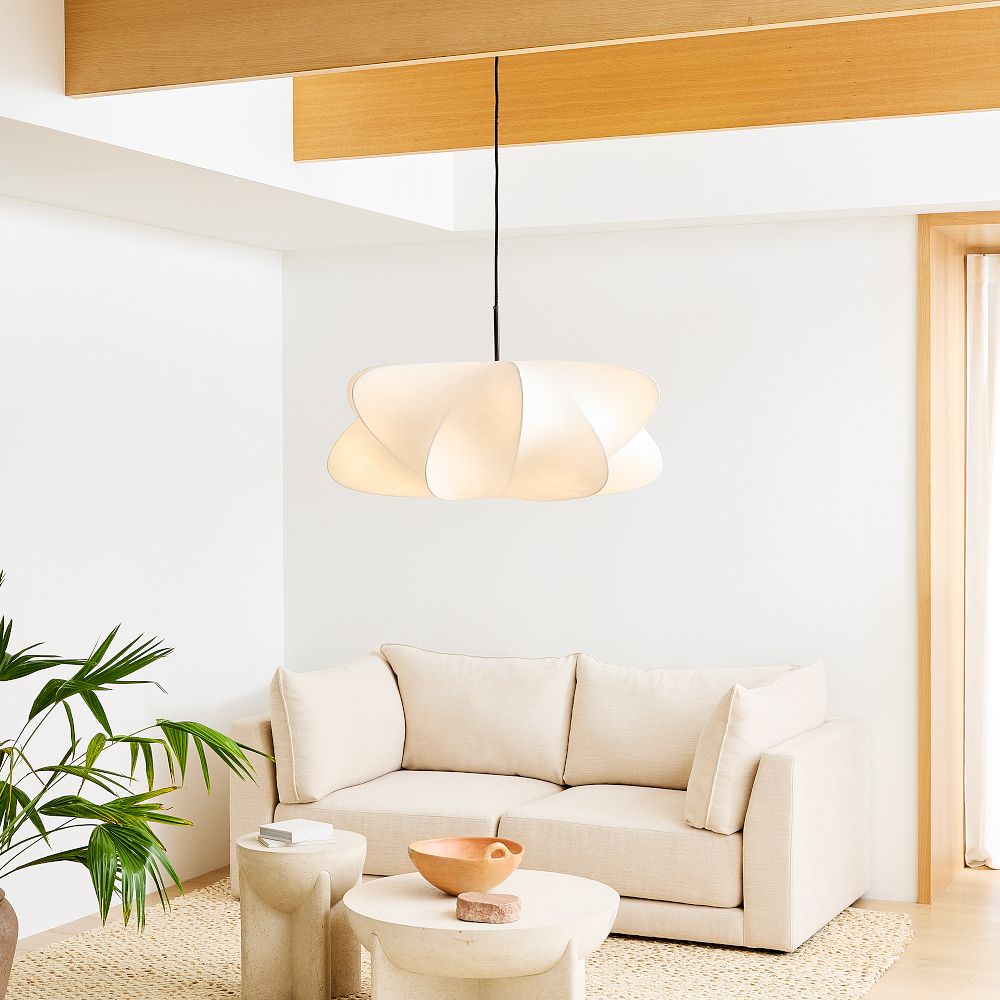 Elegant Silk Cocoon Pendant Light – Modern Design with Adjustable Hanging Cable 1