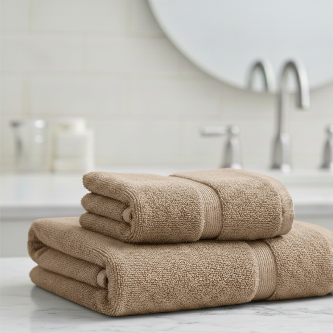 Heavyweight 100% Cotton Hand Towels – 2-Piece Set Hand-Drying Towels
