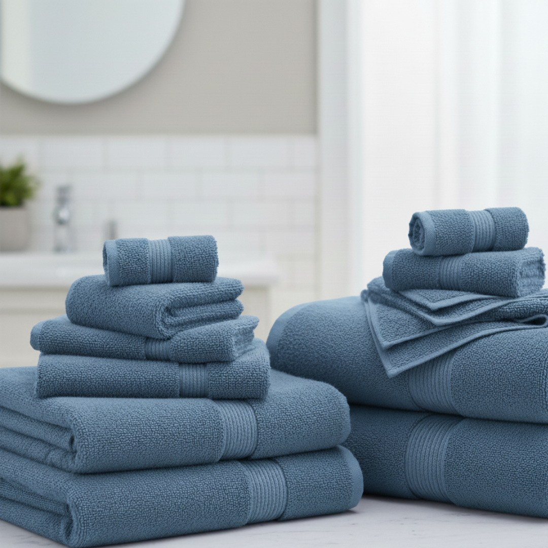 Heavyweight 16-Piece Cotton Spa Bundle – Hotel Quality Towel Set