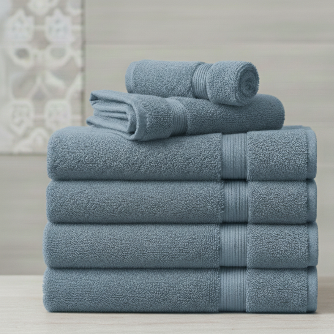 Heavyweight 6-Piece Cotton Spa Bundle – Hotel Quality Towel Set