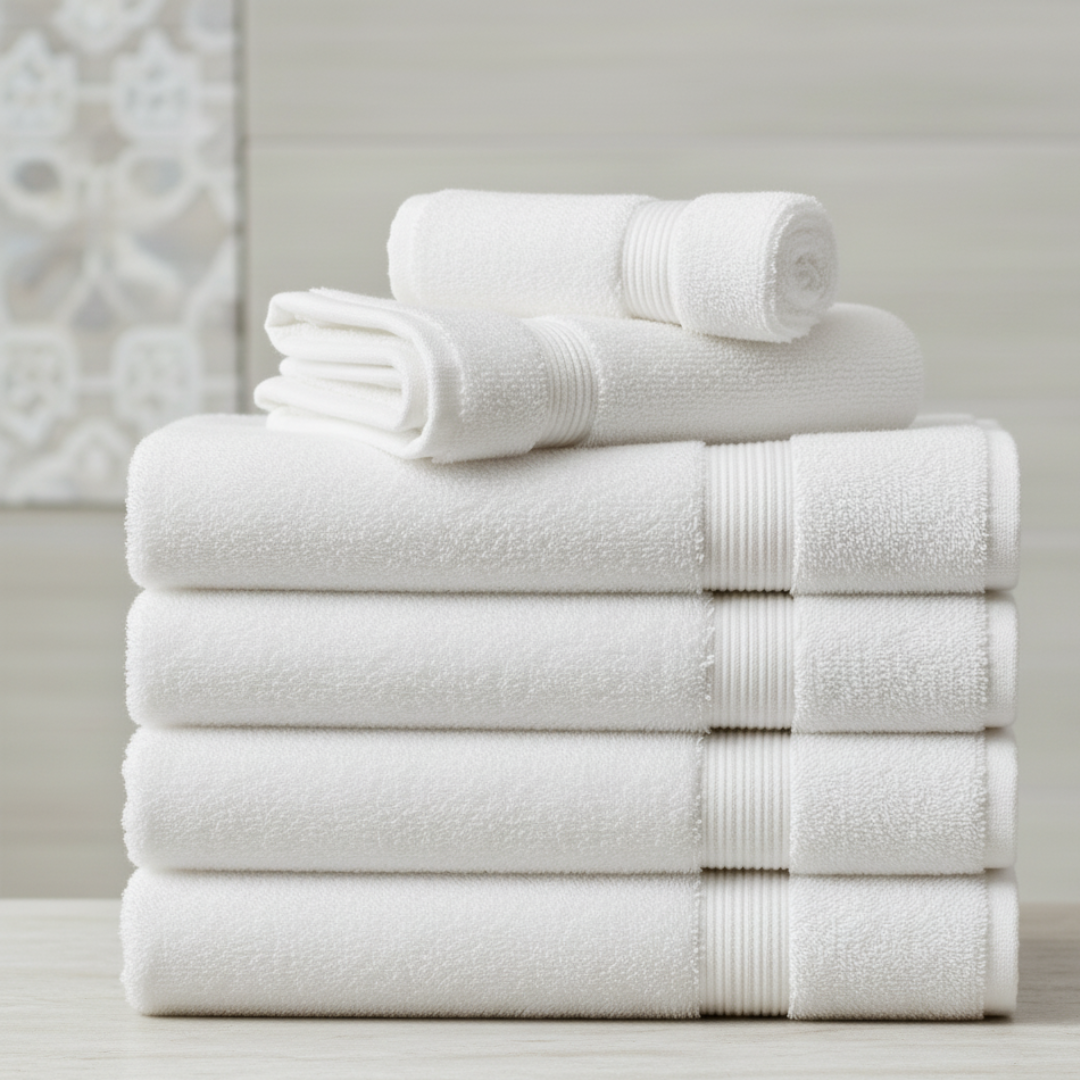 Heavyweight 6-Piece Cotton Spa Bundle – Hotel Quality Towel Set