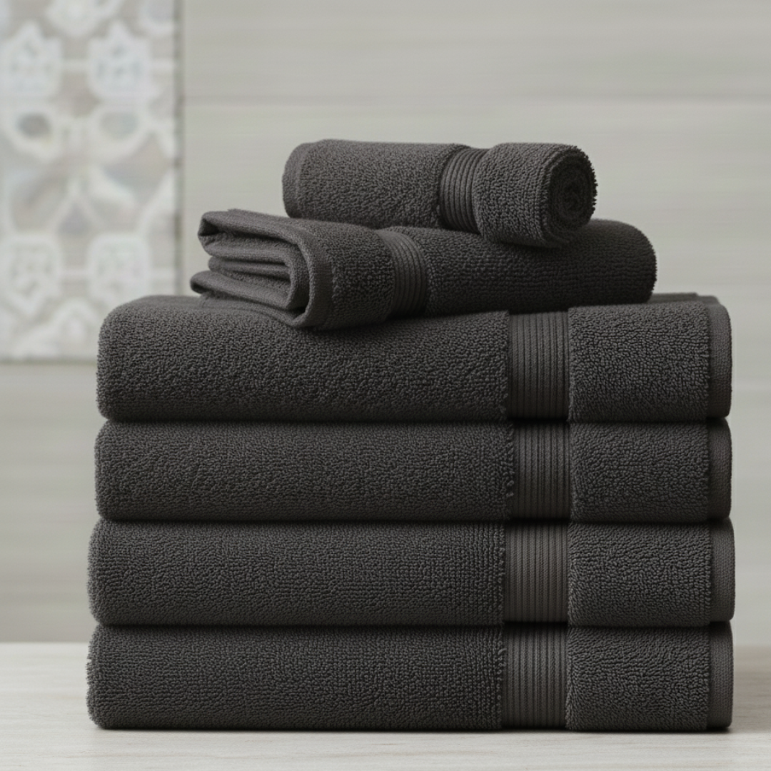 Heavyweight 6-Piece Cotton Spa Bundle – Hotel Quality Towel Set