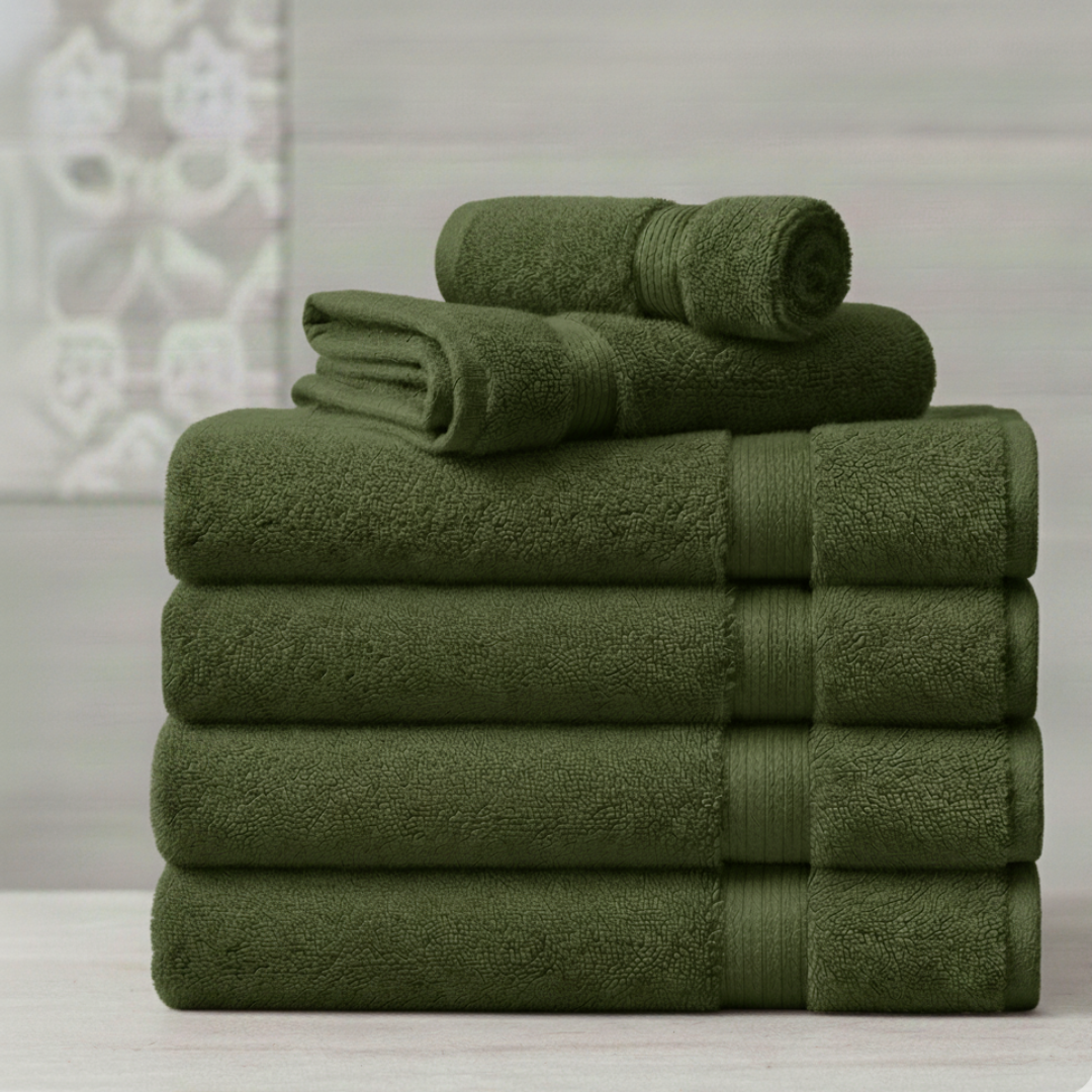 Heavyweight 6-Piece Cotton Spa Bundle – Hotel Quality Towel Set