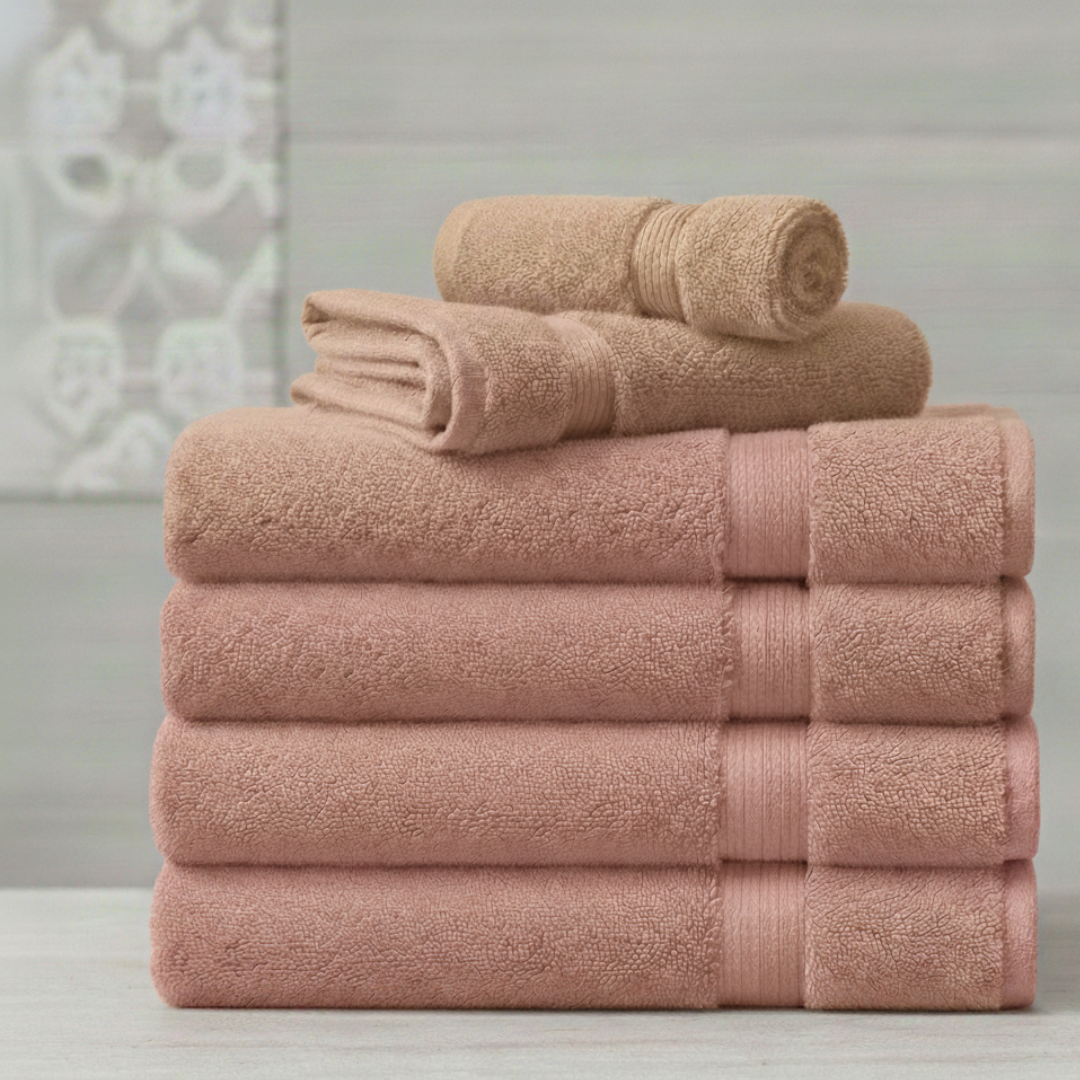 Heavyweight 6-Piece Cotton Spa Bundle – Hotel Quality Towel Set