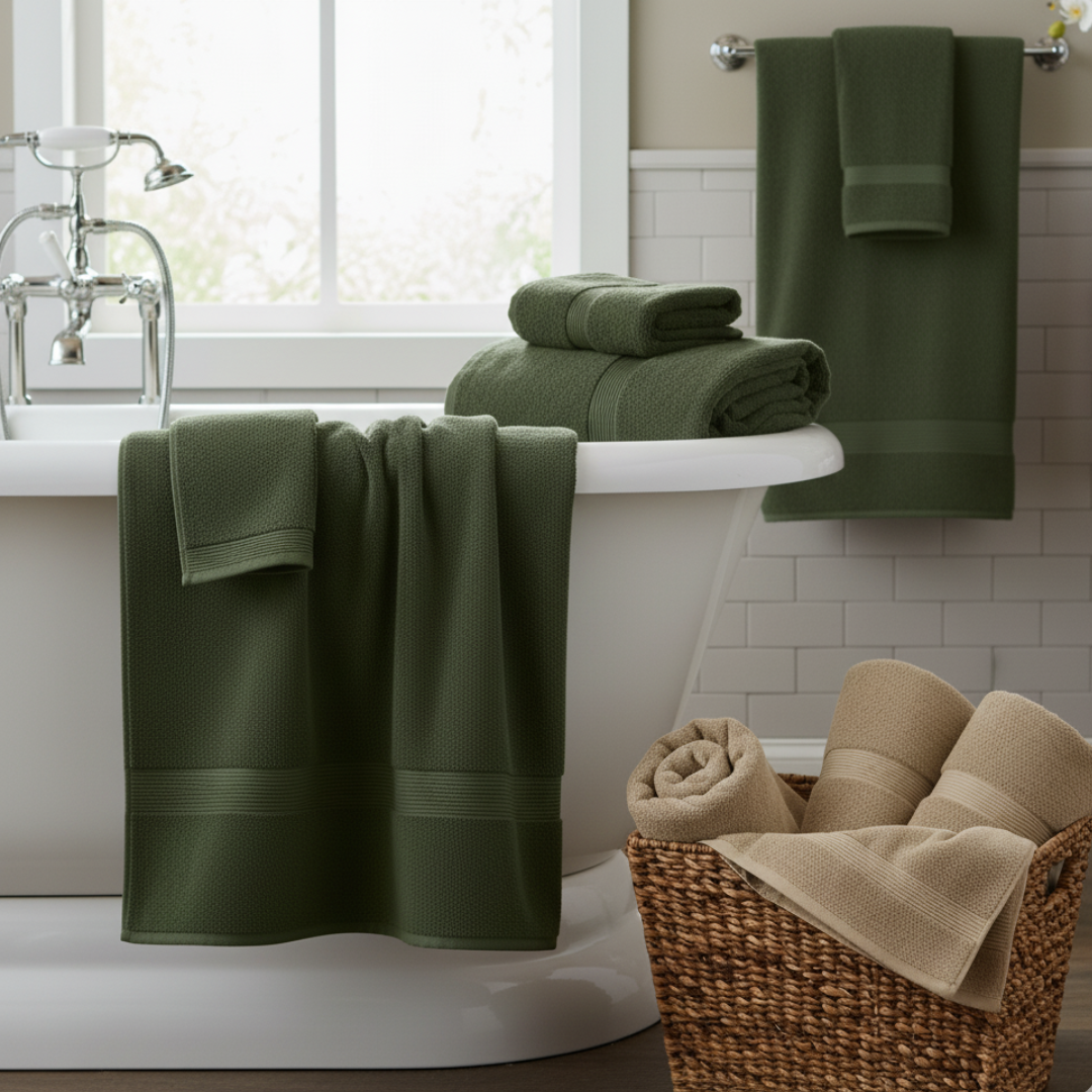 Heavyweight 8-Piece Cotton Spa Bundle – Hotel Quality Towel Set