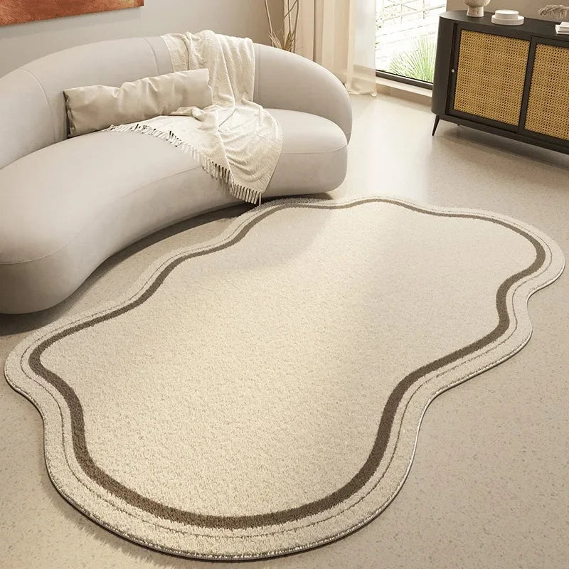 Irregular Curved Area Rug – Soft, Modern Design for Living Room and Bedroom 2
