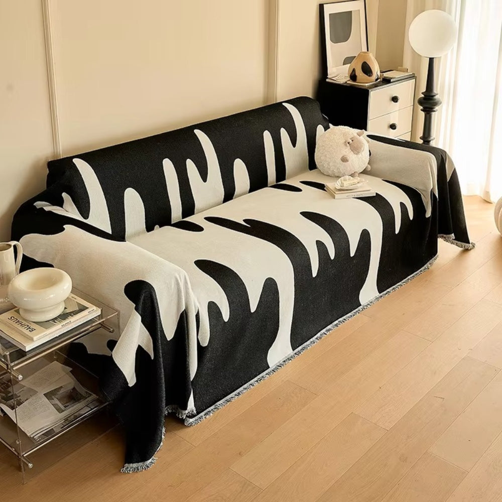 Modern Chenille Slipcover Sofa – Stylish Dripping Pattern with Universal Fit 1