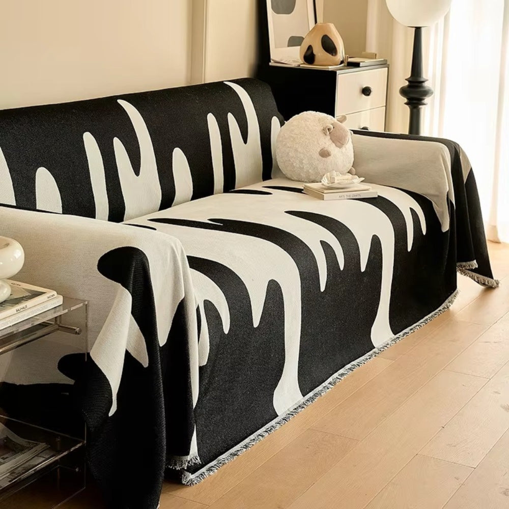 Modern Chenille Slipcover Sofa – Stylish Dripping Pattern with Universal Fit 5