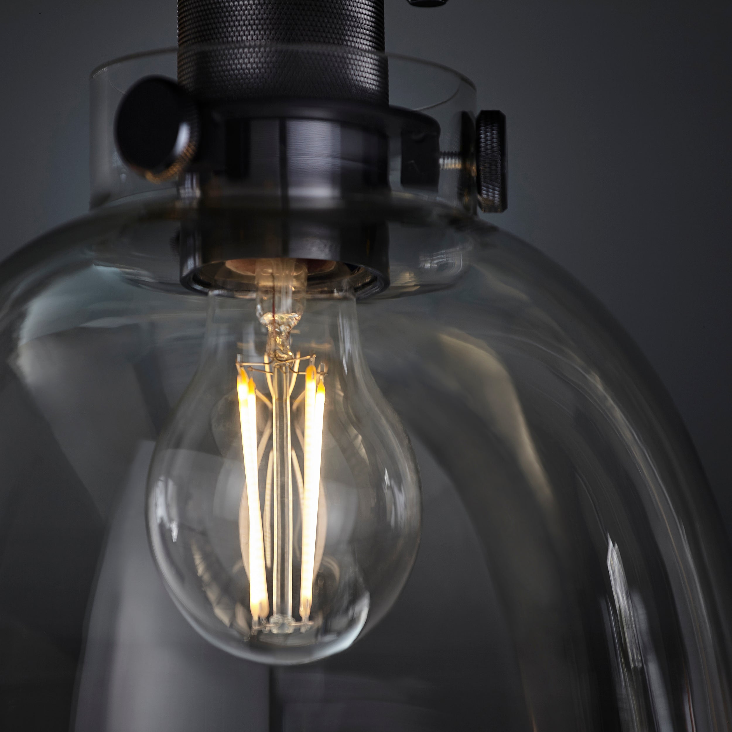 Modern Flush Mount Ceiling Light – Elegant Smokey Grey Glass with Minimalist Style 5