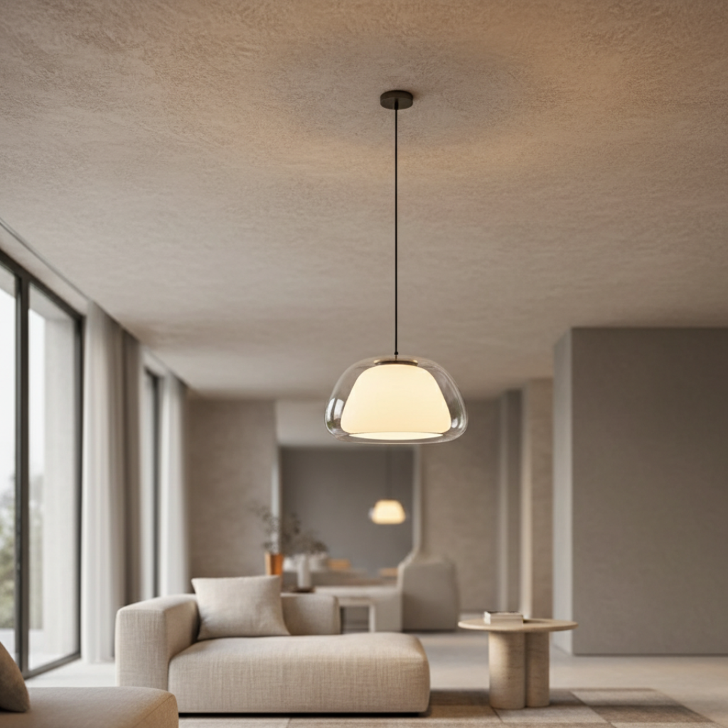 Modern Glass Pendant Light – Adjustable Dome Design for Kitchen Island and Dining Areas 5