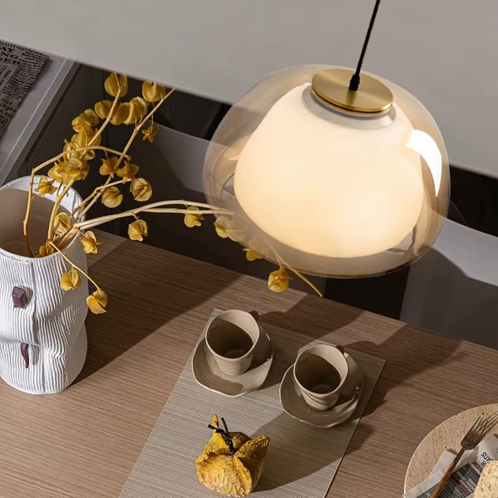 Modern Glass Pendant Light – Adjustable Dome Design for Kitchen Island and Dining Areas 7