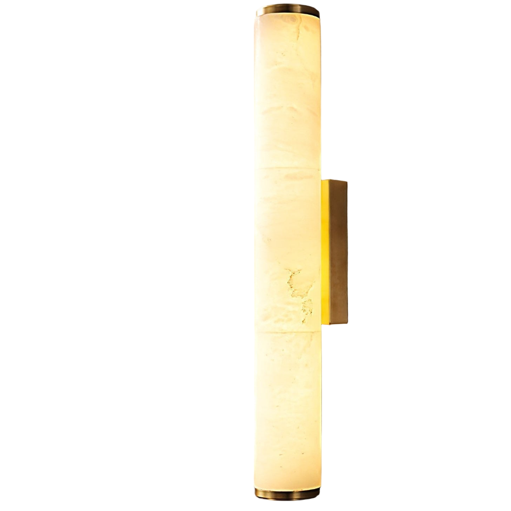 Modern Minimalist Wall Sconce – Elegant Marble Design with Warm White LED Light 0