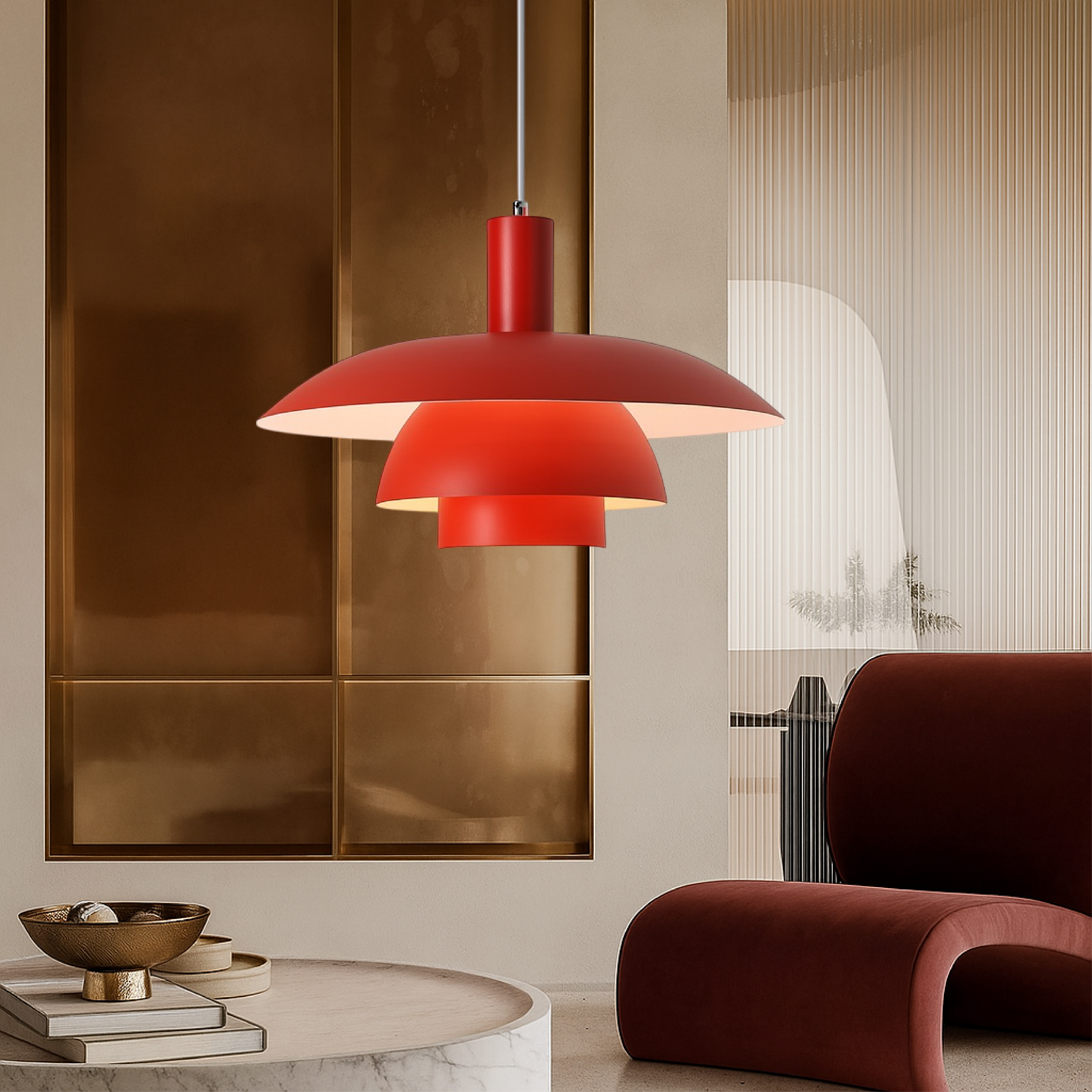 Modern Scandinavian Tiered Pendant Light – Dimmable LED, Metal Design for Kitchen Island 4