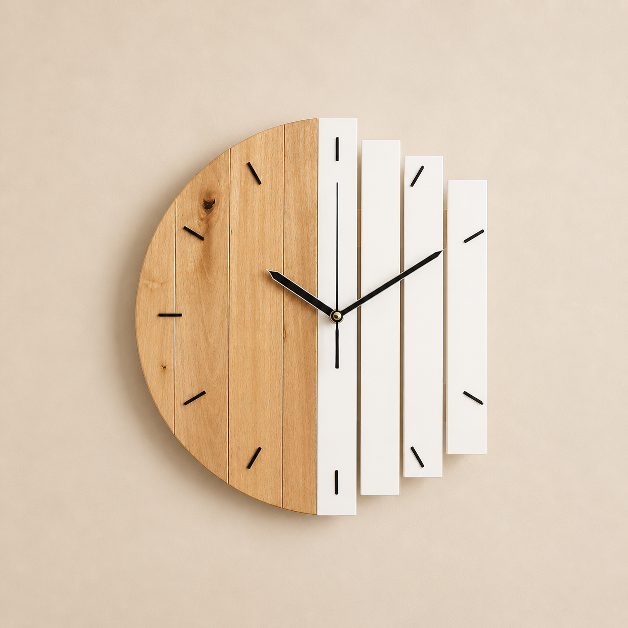 Natural Wooden Wall Clock Decor – Minimalist Style with Eco-Friendly Material 3