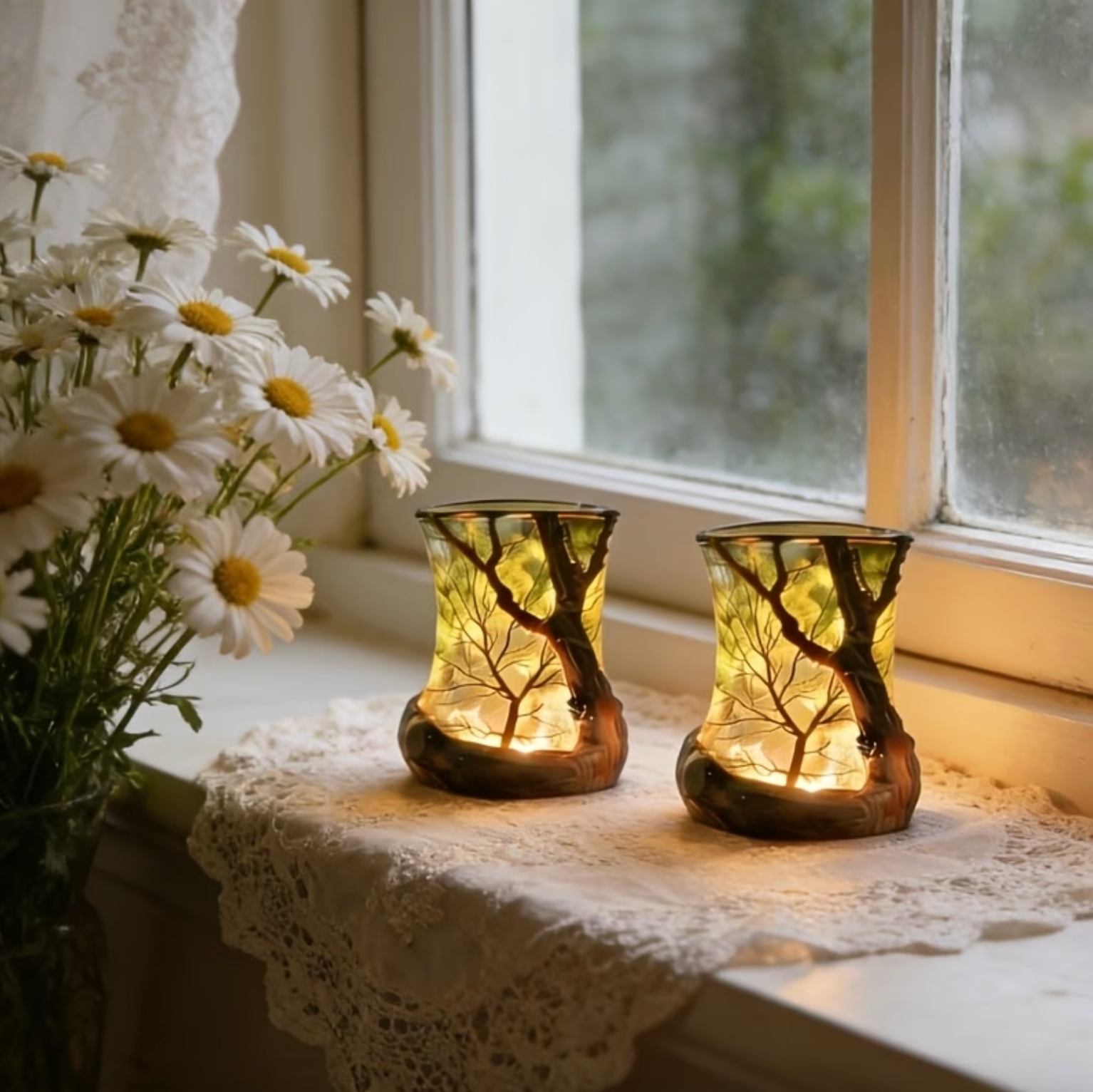 Nature-Inspired Ambient Lamp – Warm LED Light with Tree Branch Design 1