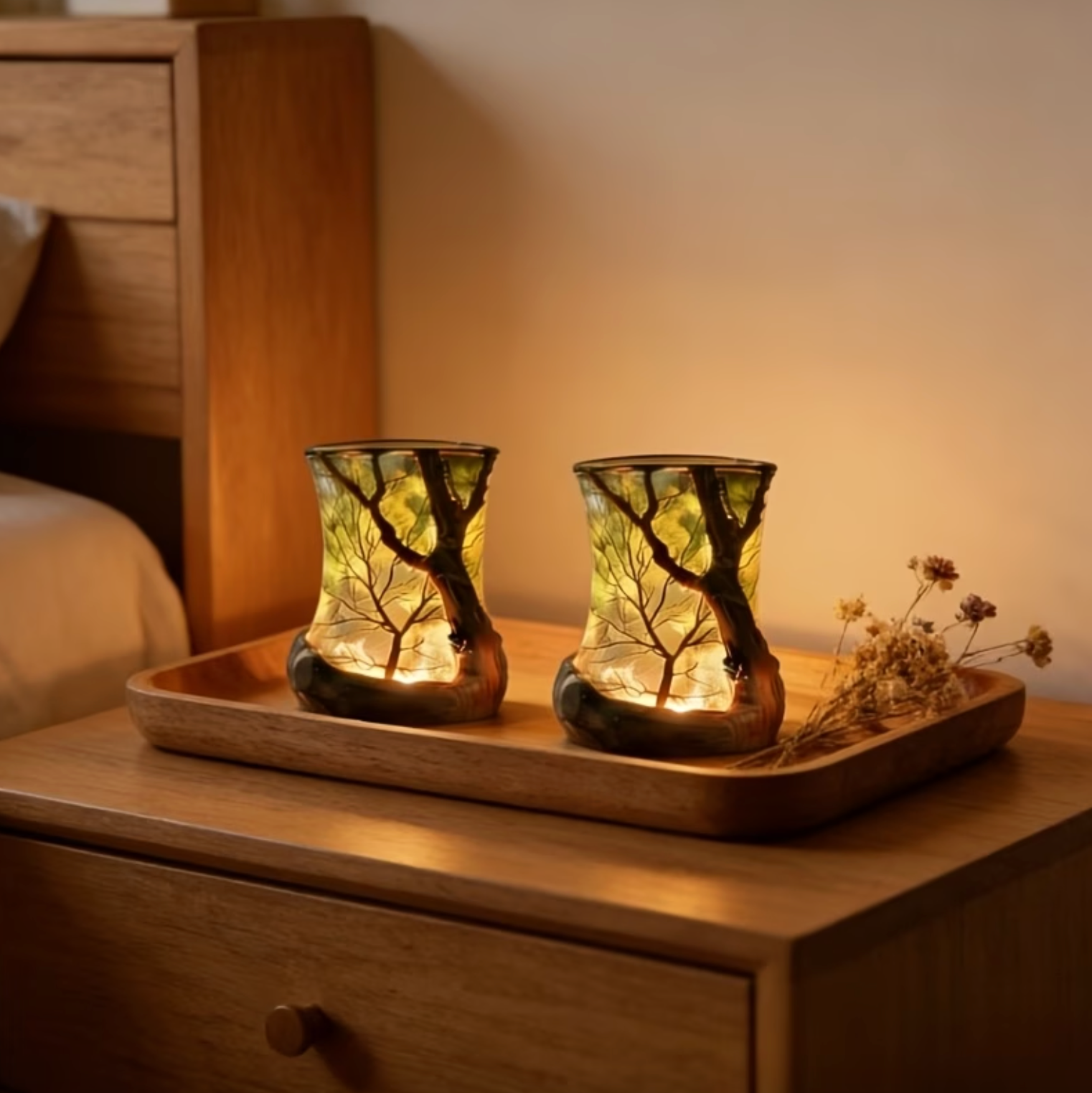 Nature-Inspired Ambient Lamp – Warm LED Light with Tree Branch Design 2