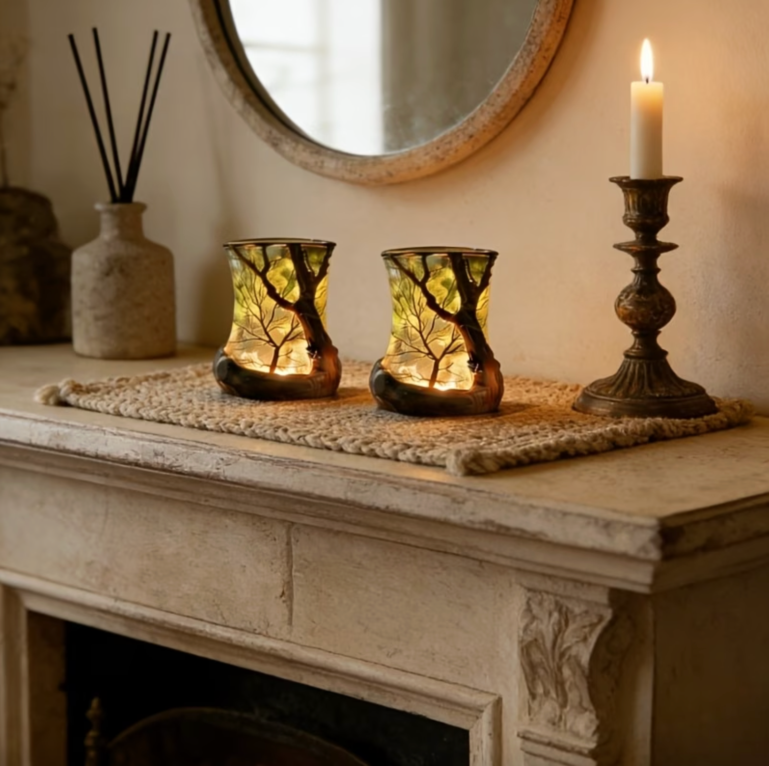 Nature-Inspired Ambient Lamp – Warm LED Light with Tree Branch Design 3