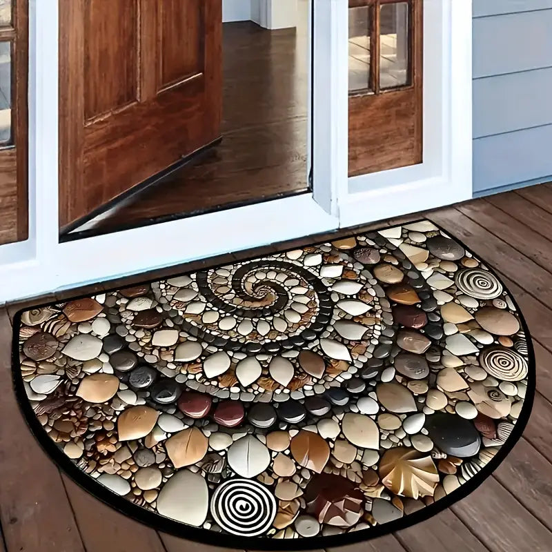 Ocean-Inspired Doormat – Coastal Spiral Design for Indoor and Outdoor Use 4