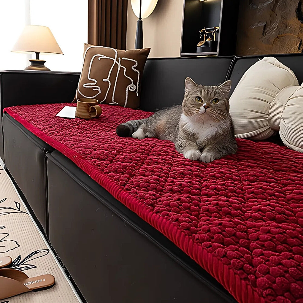 Pet-Friendly Quilted Sofa Cover – Soft Microfiber with Non-Slip Design and Geometric Pattern 7