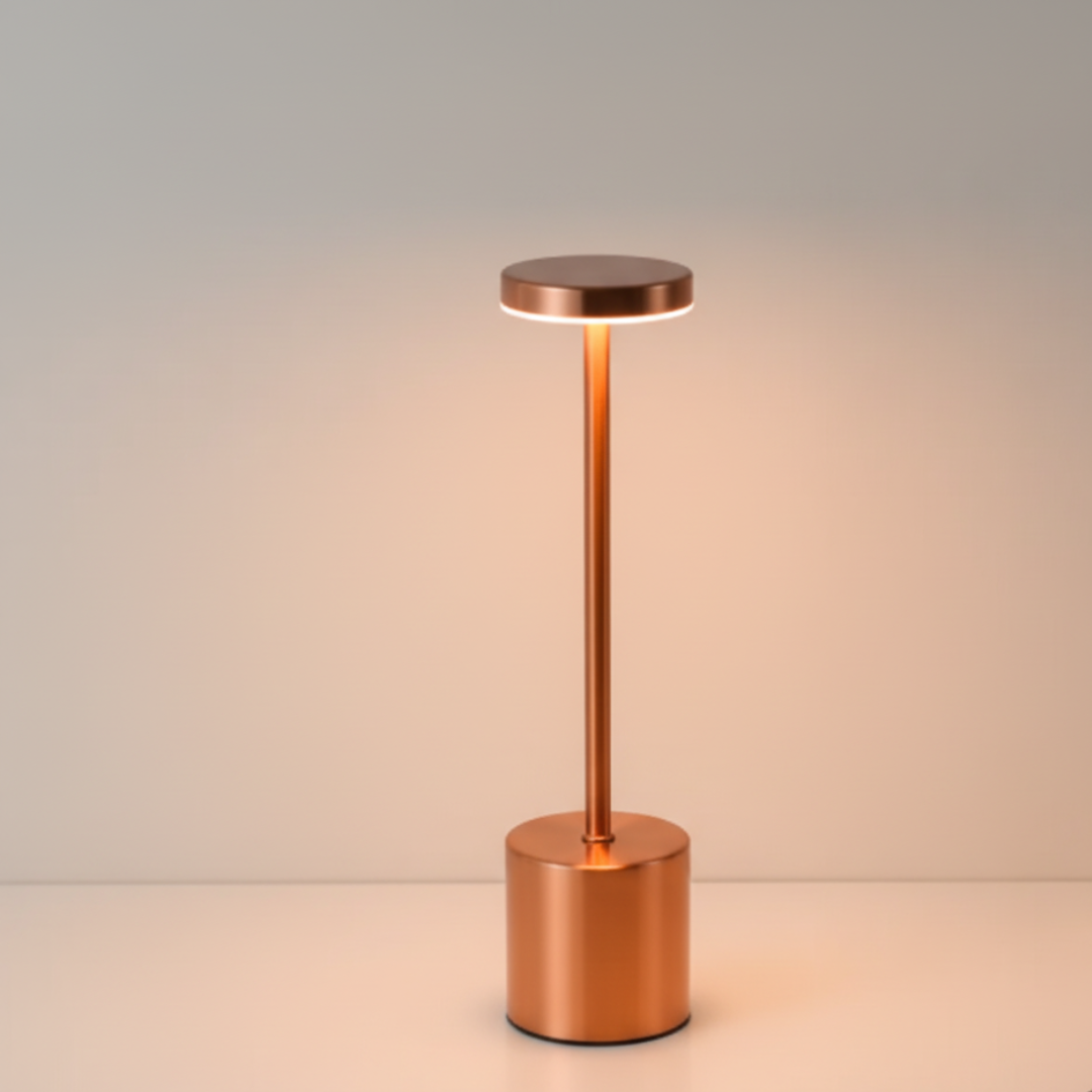 Sculptura Rechargeable LED Table Lamp - Cordless Minimalist Brass Desk Light 1