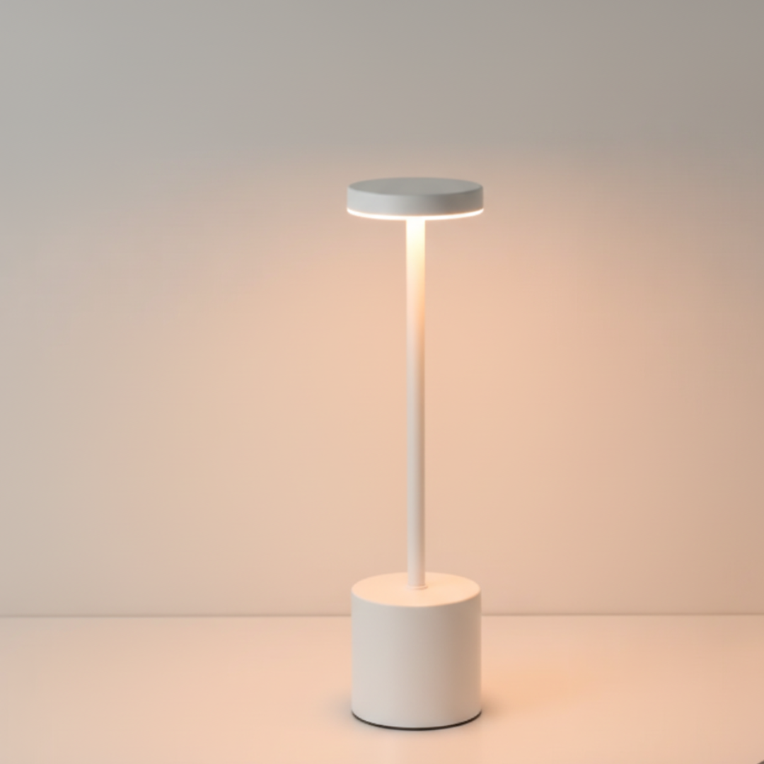 Sculptura Rechargeable LED Table Lamp - Cordless Minimalist Brass Desk Light 4