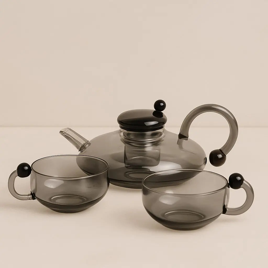 Sereno Filtration Teapot Set – Heat-Resistant Borosilicate Minimalist Modern Style