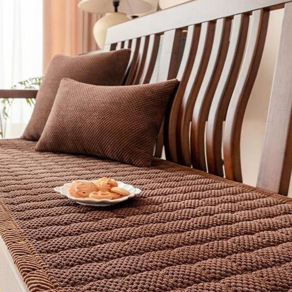 Soft Corduroy Couch Cover – Comfortable, Durable, Anti-Slip Design for Protection 0