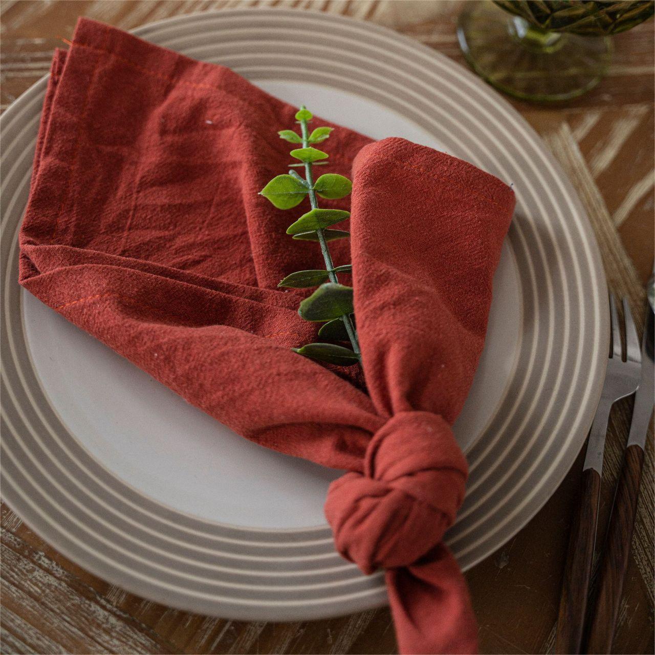 Soft Cotton Dining Napkins Set – Durable, Elegant, Machine Washable 0